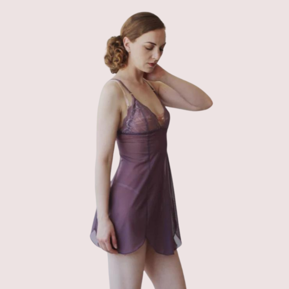 Velvet Moon Sheer Mesh Slip – Plus Size